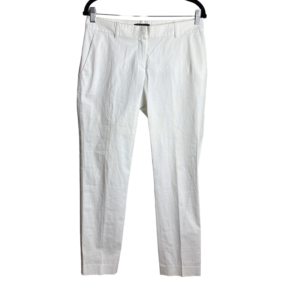 Theory White Cotton Blend Ankle Pants – Size 6